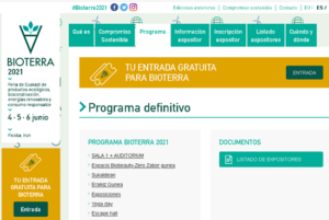 Ya está disponible en la web el programa de actividades de Bioterra