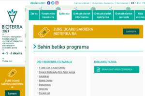 Bioterraren jarduera programa eskuragarri dago webgunean